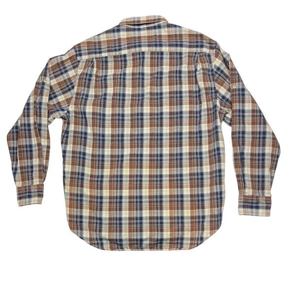 Johnston & Murphy Plaid Flannel Button Down Shirt Mens XL Tailored Fit EUC - Picture 2 of 8